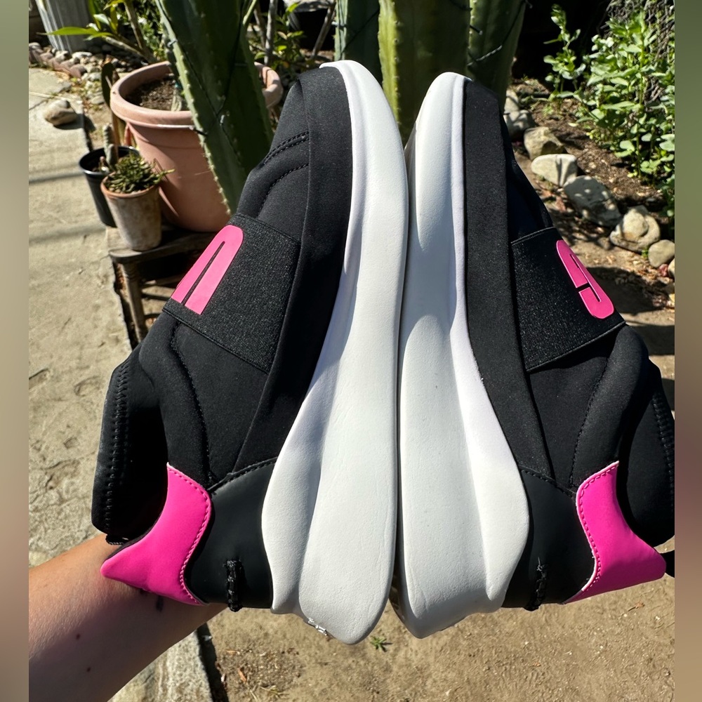 Womens UGG Neutra neon pink and black platform Slip On Sneakers #7 - Picture 3 of 7